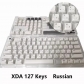 104+23 MAC Apple Style PBT Dye-subbed XDA Keycap Set for Mechanical Keyboard English / Thai / Japanese / Russian / Arabic / French / German / Spanish